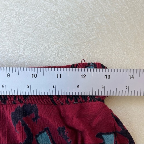 Lola Red and Black Asymmetrical Maxi Skirt Boho - Picture 5 of 8